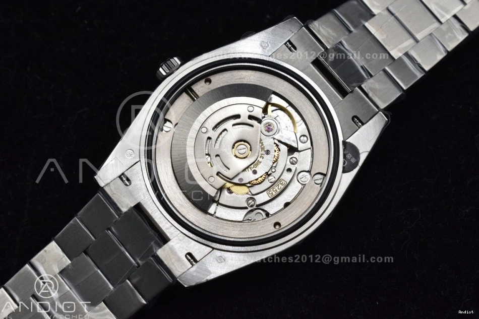 A2836 Weight Bracelet GSF Gain SS DayDate Blue Crystal On 40 Iced President Dial 0403